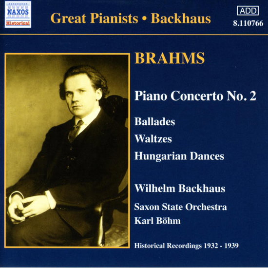 BACKHAUS, SAXON STATE ORCH., B - BRAHMS: PIANO CONCERTO NO.2 1CD