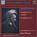 BPO, PFITZNER - BEETHOVEN: SYMPHONIES NOS. 3, 8 1CD