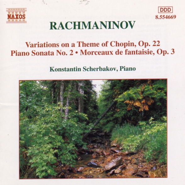 SCHERBAKOV - RACHMANINOV: PIANO SONATA NO. 2, VARIATIONS ON A T 1CD