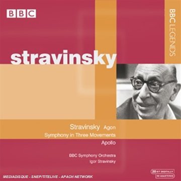 BBC SYM. ORCH., STRAVINSKY - STRAVINSKY: AGON BALLET FOR TWELVE DANCERS, SYM. I 1CD