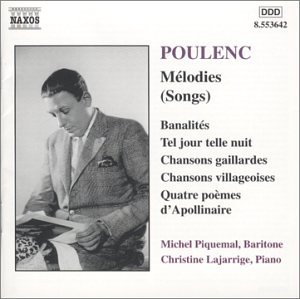 PIQUEMAL, LAJARRIGE - POULENC: MELODIES 1CD