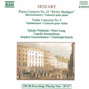 CAPELLA ISTROPOLITANA, GUNZENH - MOZART: PIANO CON. NO.21, VIOLIN CON. NO.5 1CD